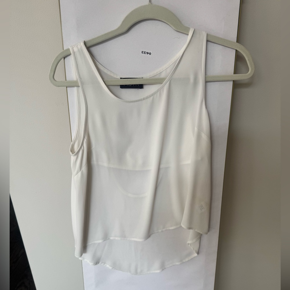 Astr Cream Sleeveless Tank Top